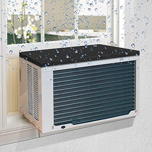 Window Air Conditioner Drip Cushion, AC Rain Cover Magnetic Black-flat