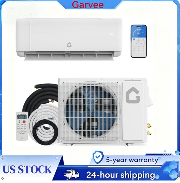 Garvee 18,000 BTU Mini Split Air Conditioner with Heat Pump, 19 SEER, Cools Up t