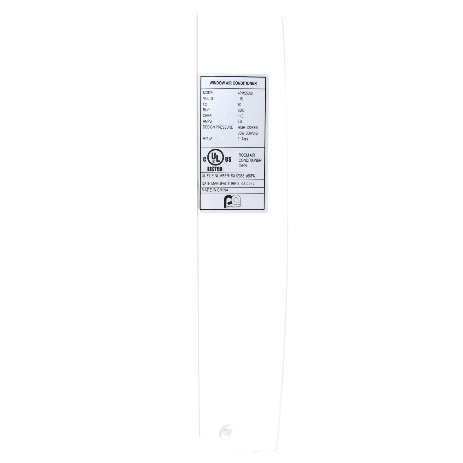 Perfect Aire Front Panel Assembly with Air Louvers for AC Model #4PMC5000, White