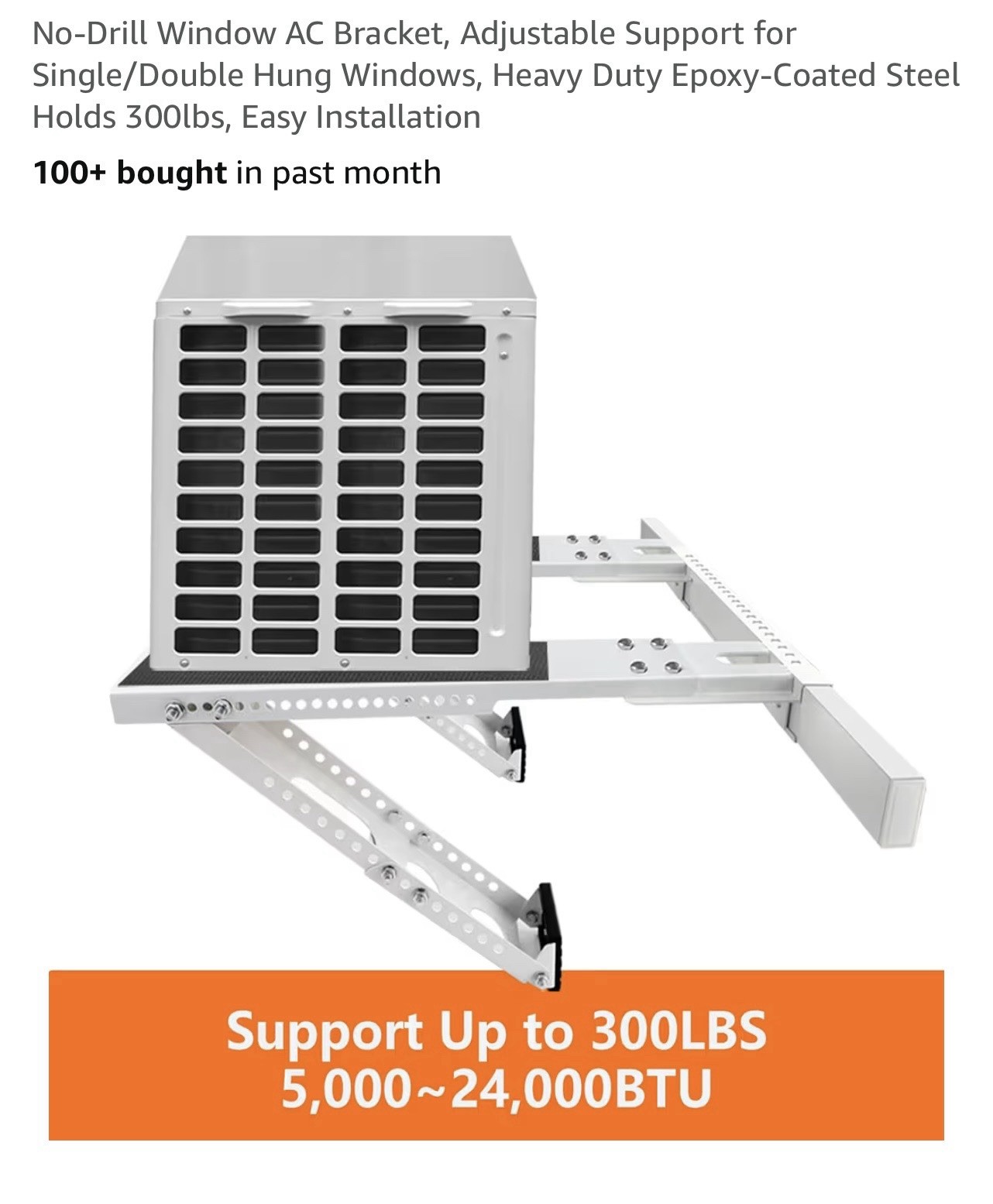 CAT SO RICH – NO DRILLING – AIR CONDITIONER SUPPORT BRACKET- ADJUSTABLE FITTING