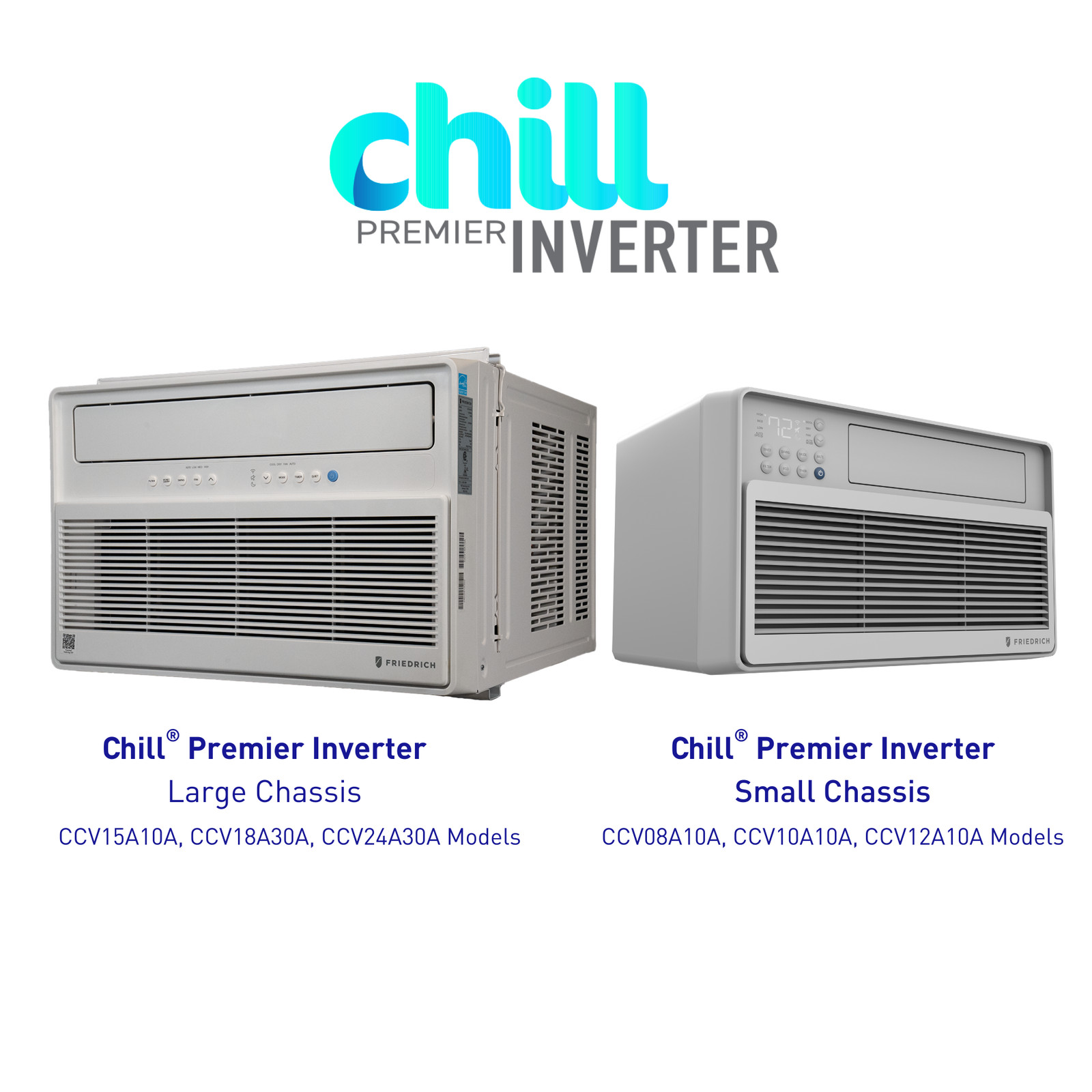Friedrich Chill Premier Inverter Window AC 8,000 – 15,000 BTU 115V Inverter