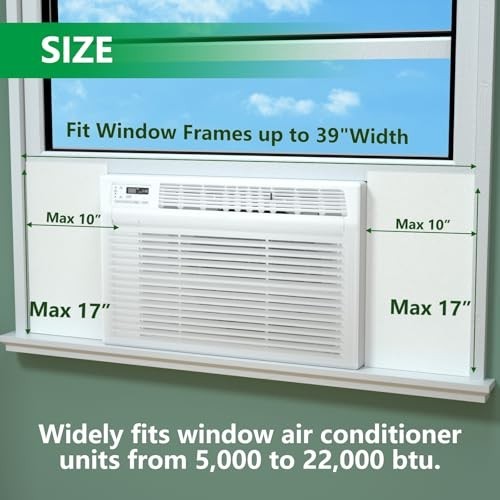 Window AC Side Insulated Foam Panels 2 Pack 17×10 Inch EVA Sealing Strip For