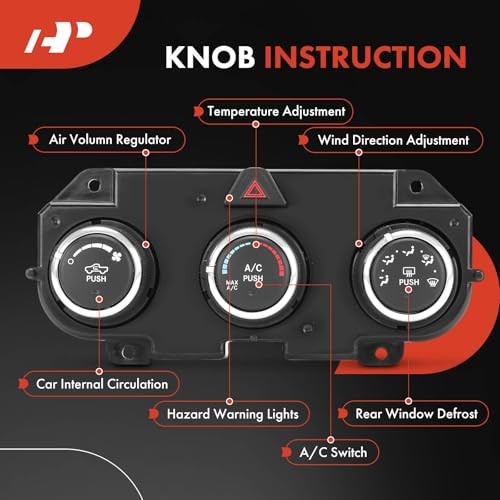 Heater Climate Control Panel Module Compatible with Ram Vehicles – 2016 2017