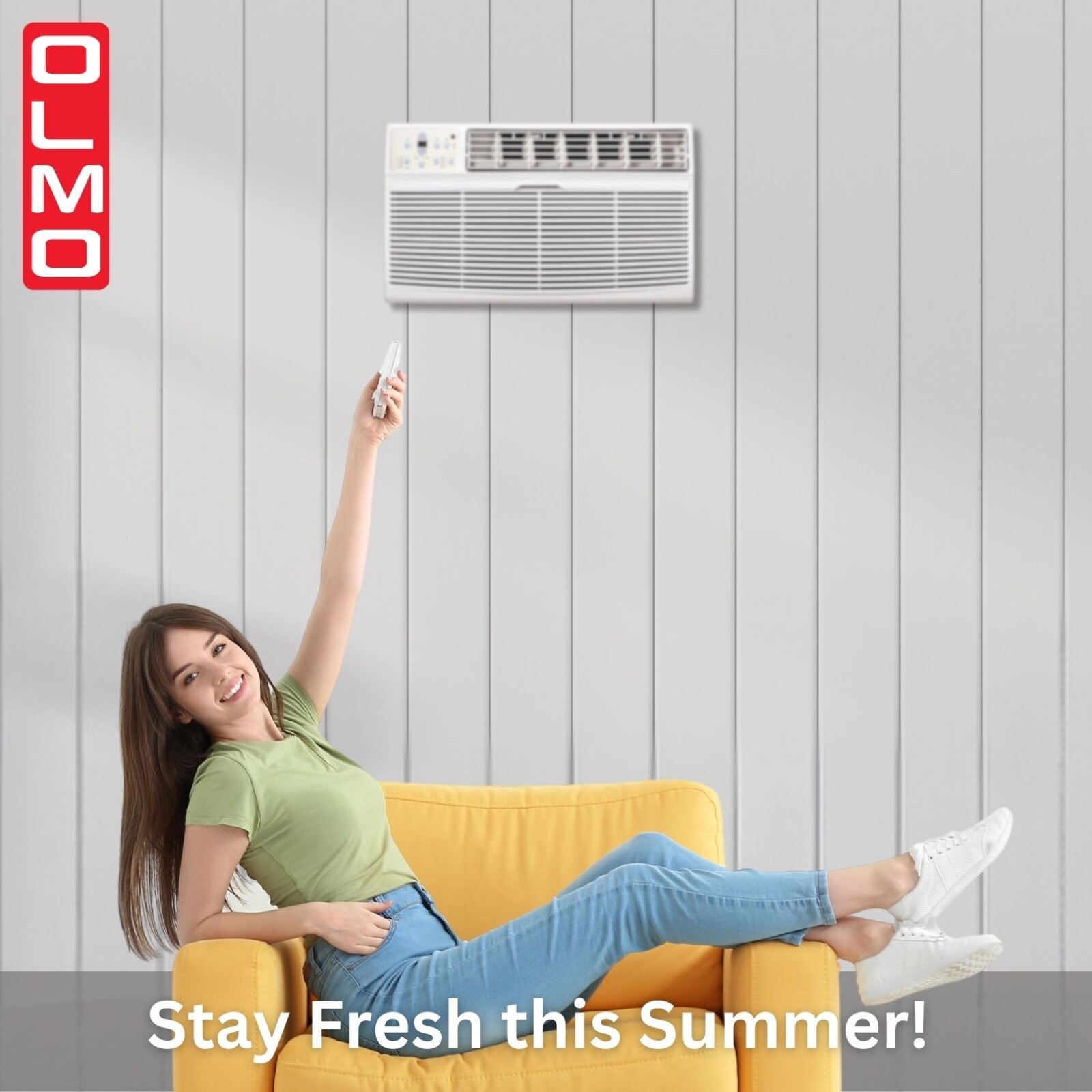 OLMO 8000 BTU 115V Through the Wall Air Conditioner Cooling Only – WiFi