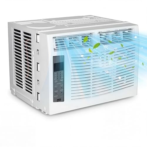 6,000 Btu Window Air Conditioner, Cools Up to 250 Sq. Ft with Cooling,