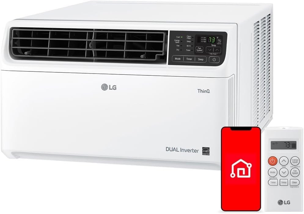 LG 12,000 BTU Dual Inverter Smart Window Air Conditioner, Cools 550 Sq. Ft. 115V
