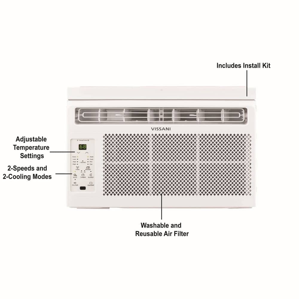 Vissani 12,000 BTU Window Air Conditioner Cools 550 sq. ft. White