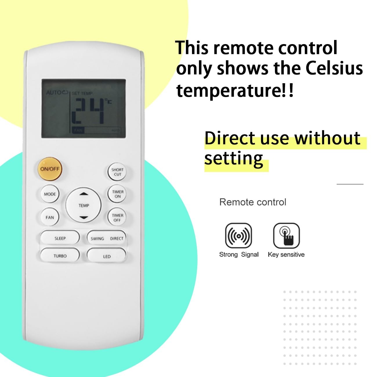 Replacement Remote Control for Midea MRCOOL FRIMEC Klimaire AC Air Conditioner R