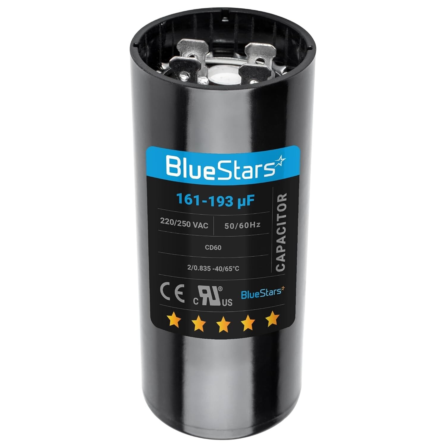Upgraded 161-193 uf MFD Round Start Capacitor for Air Conditioners – Pack of 1