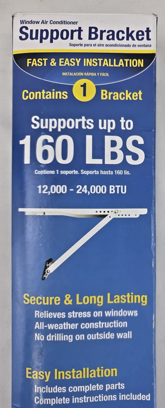 AC-Safe AC-160 Universal Window AC Support Bracket 160lb Heavy Duty NEW