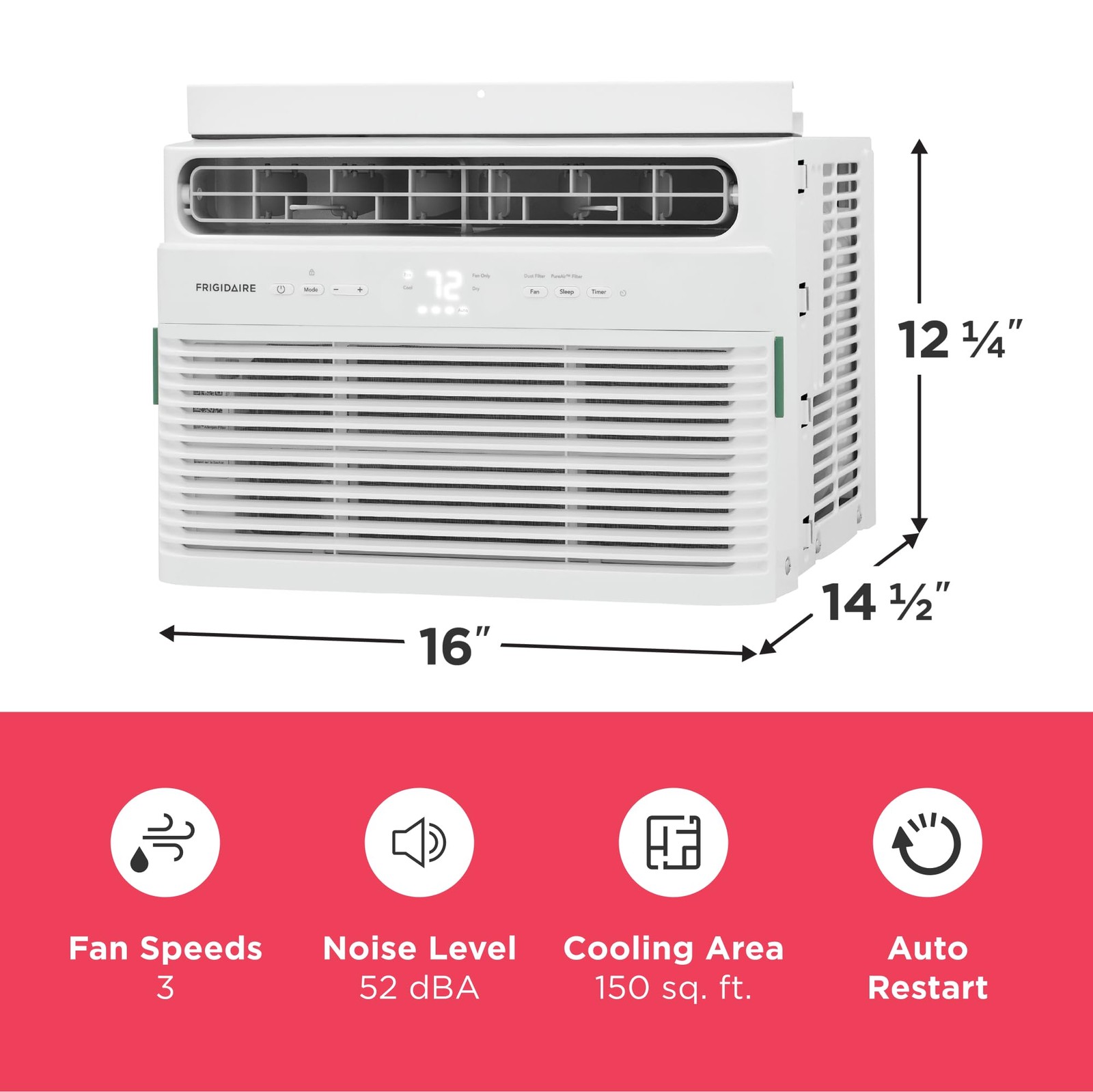 Frigidaire 5,000 BTU Window Air Conditioner with Remote Control, Cools Up to …
