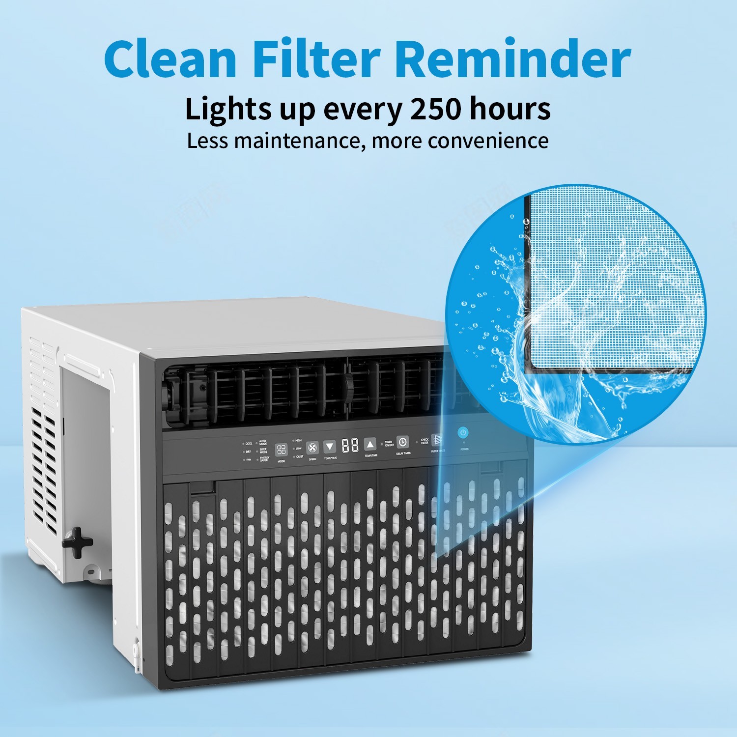 U-Shaped Window Air Conditioner 12000 BTU-6300DOE Window AC Unit Quiet 6 Modes
