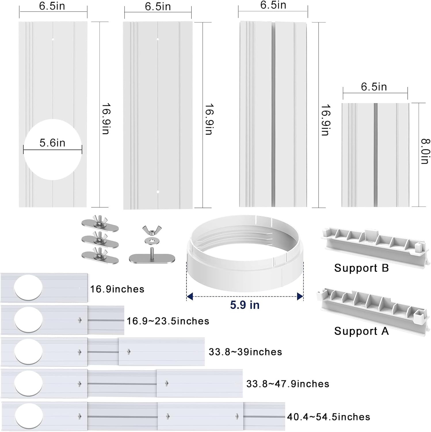 Portable Air Conditioner Window Seal Kit, AC Window Seal Suitable for 5.9” AC