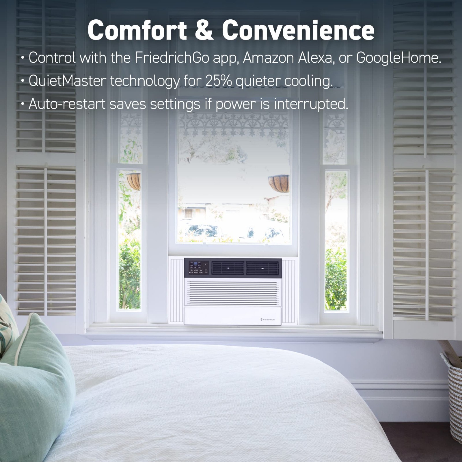 Friedrich 12,000 BTU Window Heat & Cool Air Conditioner CEW12B33B Wi-Fi 230V