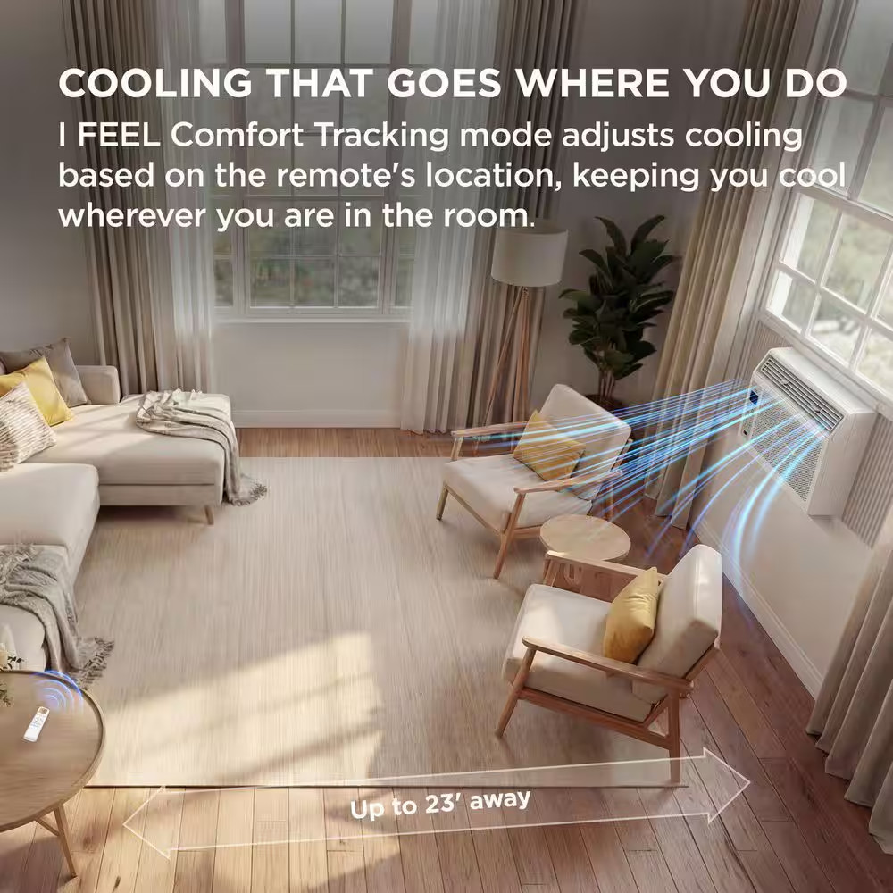 6,000 BTU (DOE) Window Air Conditioner Cools 250 Sq. Ft. with Remote in White