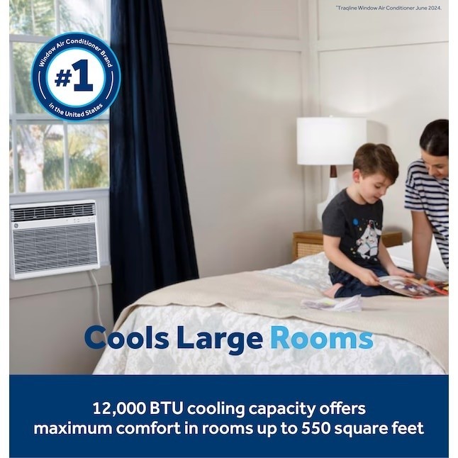 GE Large Room Window Air Conditioner , Remote Included ( 115-Volt , 12000-BTU )