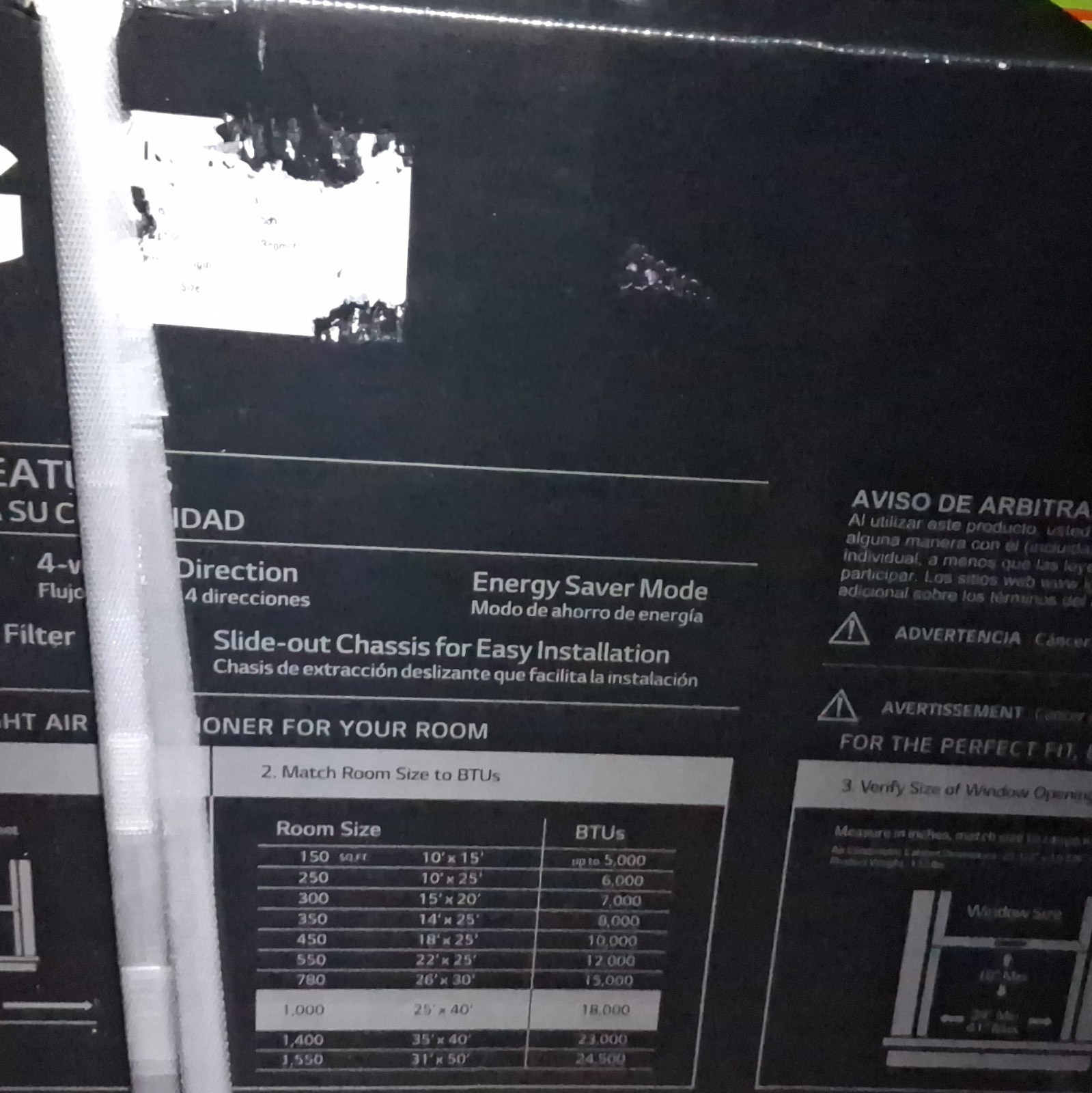 LG LW1823HRSM 18,000 BTU Window AC w/Heat Wi-Fi Remote Alexa/GA 230/208V