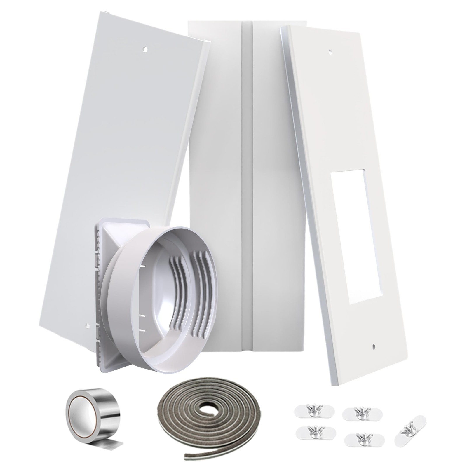 Adjustable Portable AC Window Vent Kit for Double-Hung & Sliding Windows 26″-47
