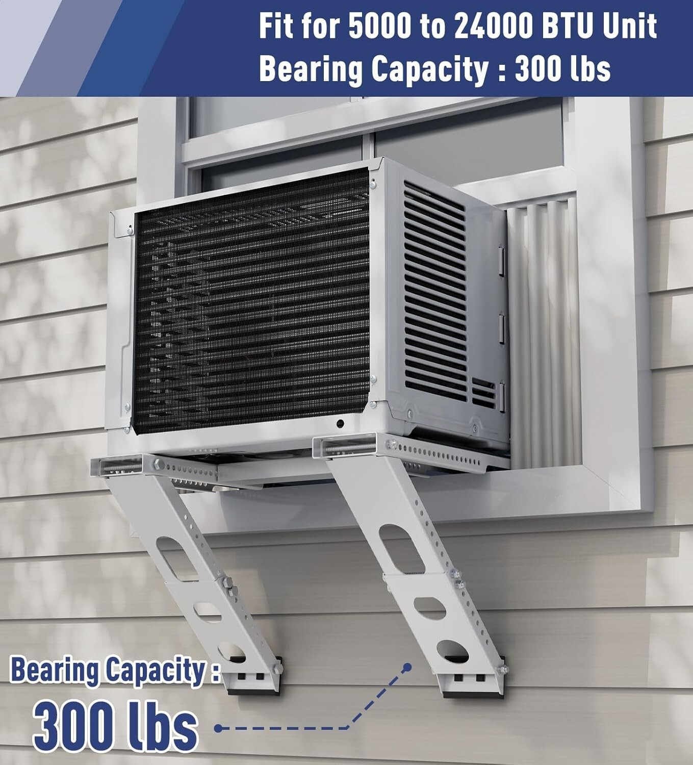LEOPO No Drilling Air Conditioner Support Bracket,Fits Single and Double-Hung