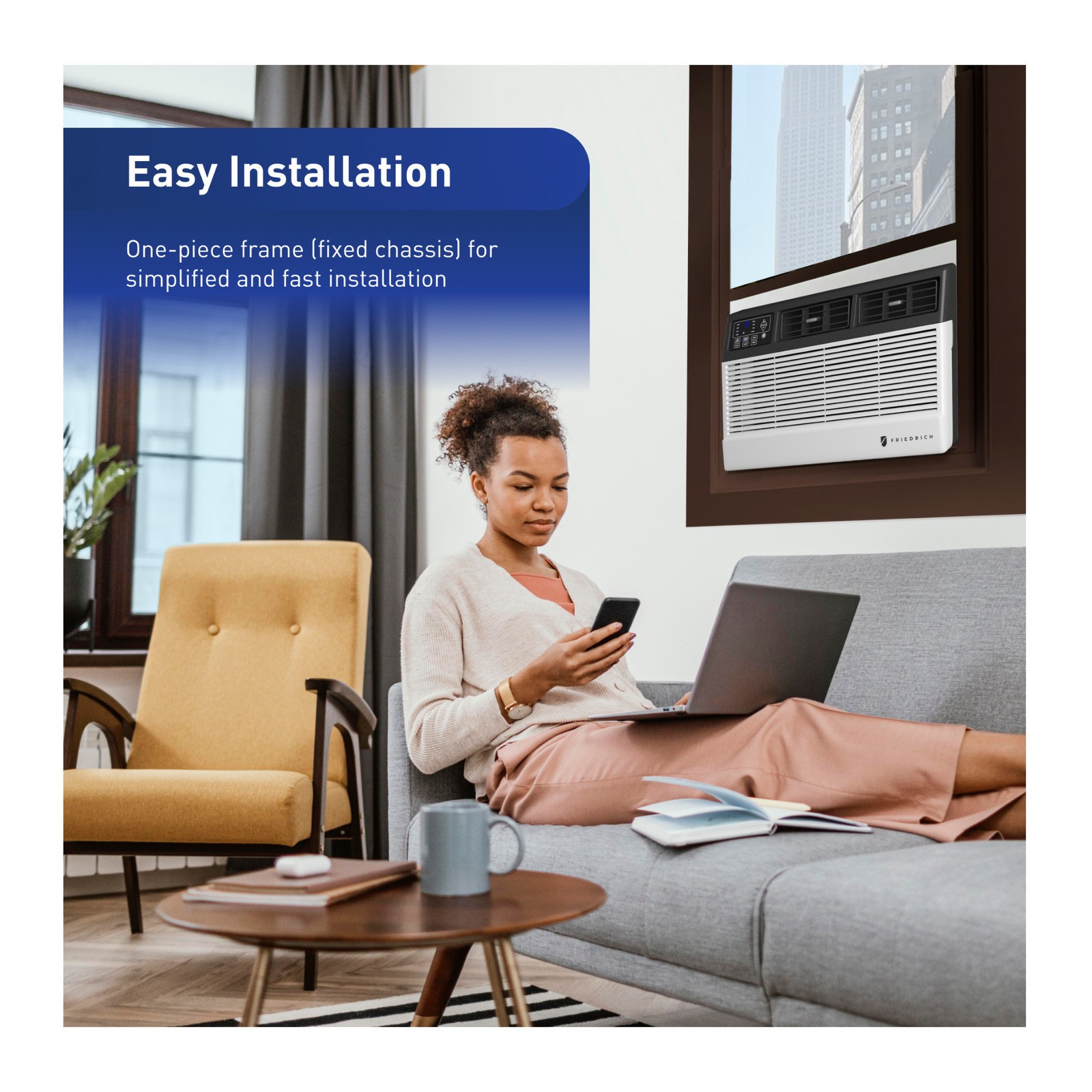 Friedrich Chill Premier Smart Window Air Conditioner 12000 BTU Cooling Power