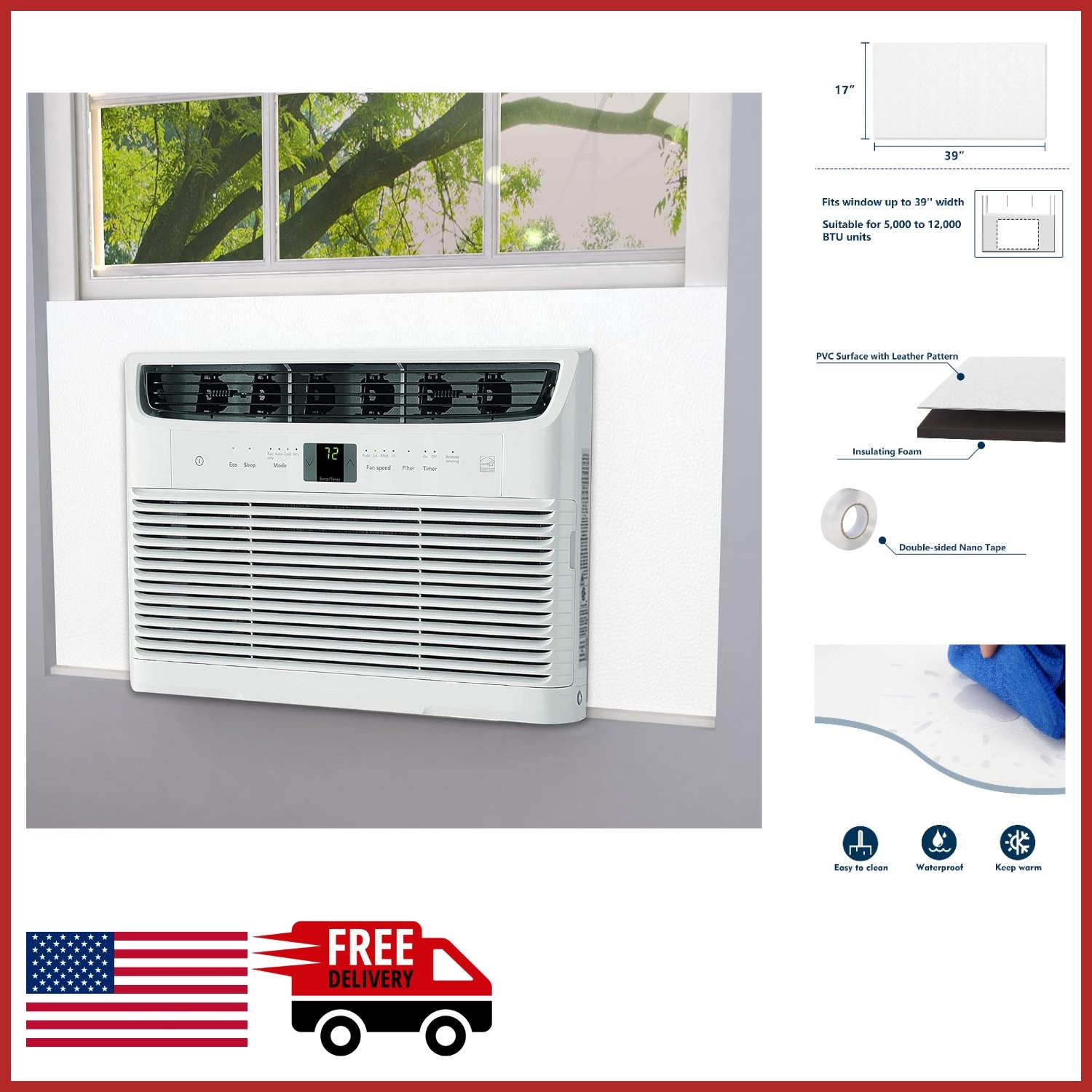 Window Air Conditioner Foam Insulation Panels for Energy Saving and Comfort