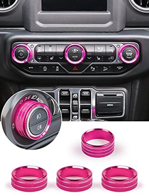 HVAC Climate Control Panel Knob Trim Kit & Light Control Switch Cover, Air