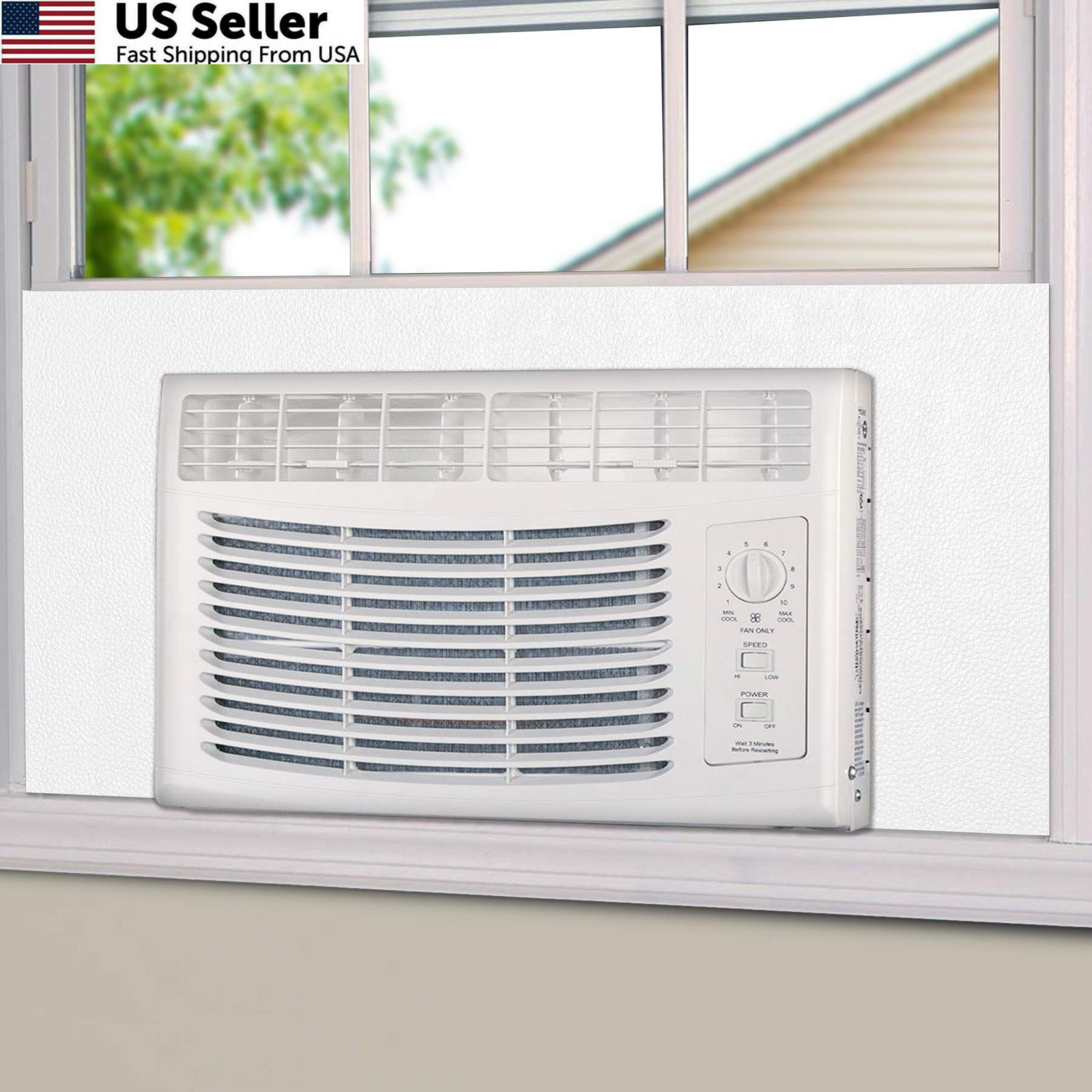 BJADE’S Window Air Conditioner Side Insulated Foam 1 Count (Pack of 1), White