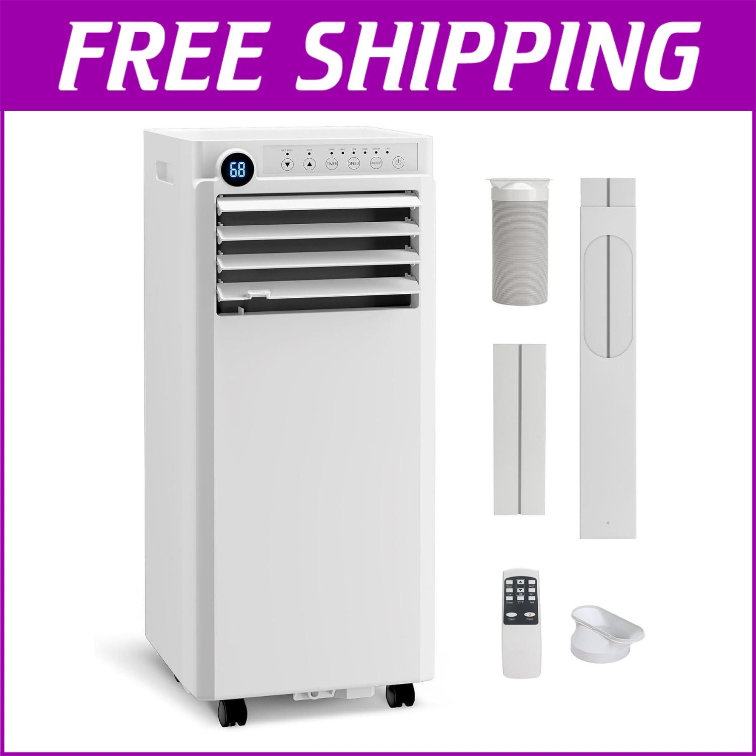 Portable Air Conditioner 10000 BTU / 8000 BTU AC Unit Cooling Dehumidifier & Fan