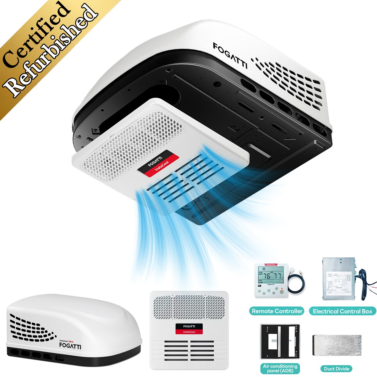 13.5K BTU Ducted RV Air Conditioner Cooling Rooftop RV AC -Certified Refurbished