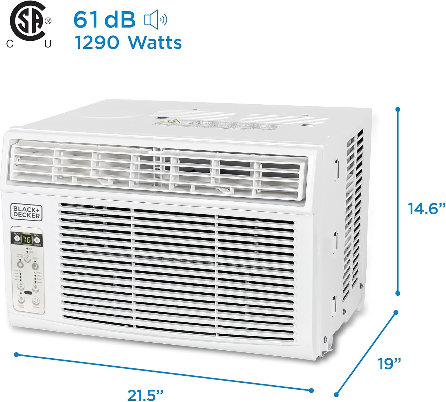 BLACK+DECKER Window Air Conditioner 14300 BTU, AC Window Unit Cools up to 700 Sq
