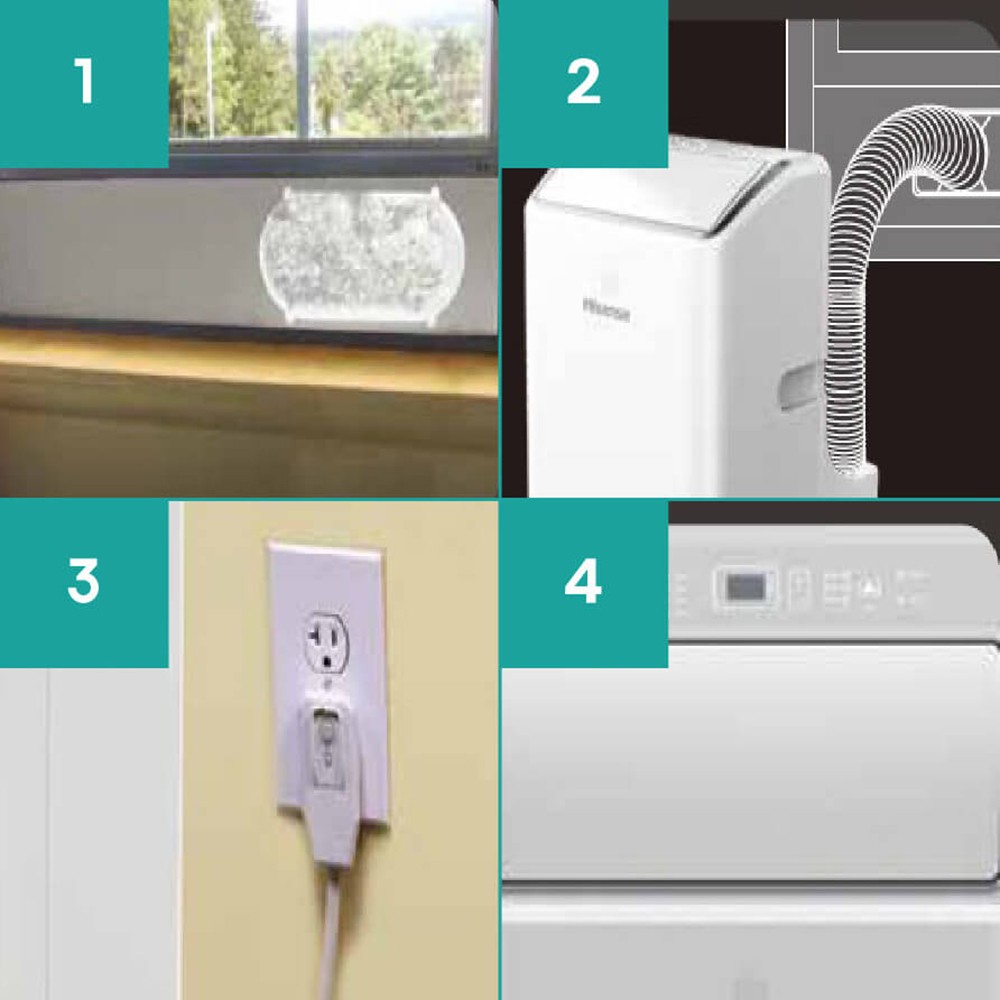 Hisense 7000-BTU DOE (115-Volt) Vented Wi-Fi Portable Air Conditioner