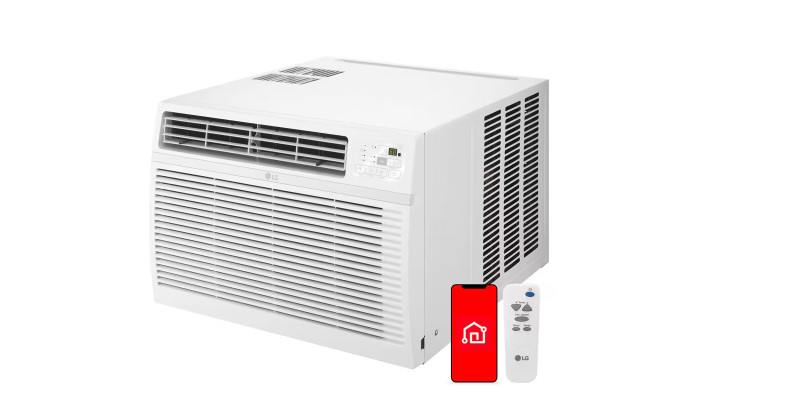 FI ENABLED WINDOW AIR CONDITIONER COOLS UP TO 550 SQ. FT – LG 12,000 BTU SMART