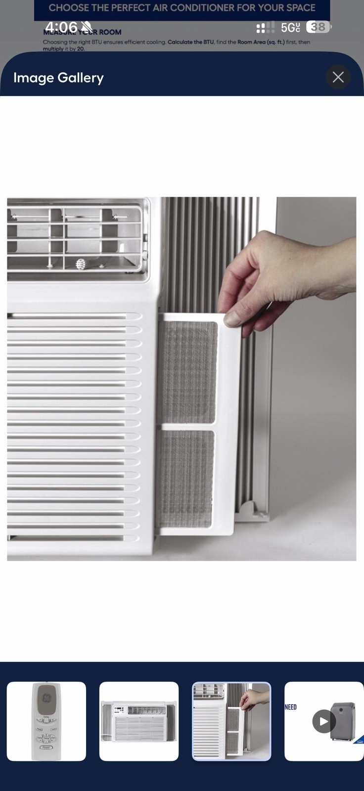 GE 11,800 BTU 230V Window Air Conditioner with Heat & Remote, White Fast Ship ✅✅