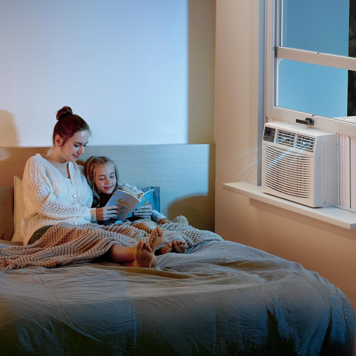 8000 BTU Window Air Conditioner with Heat, Window AC Unit & Heater Combo with AP