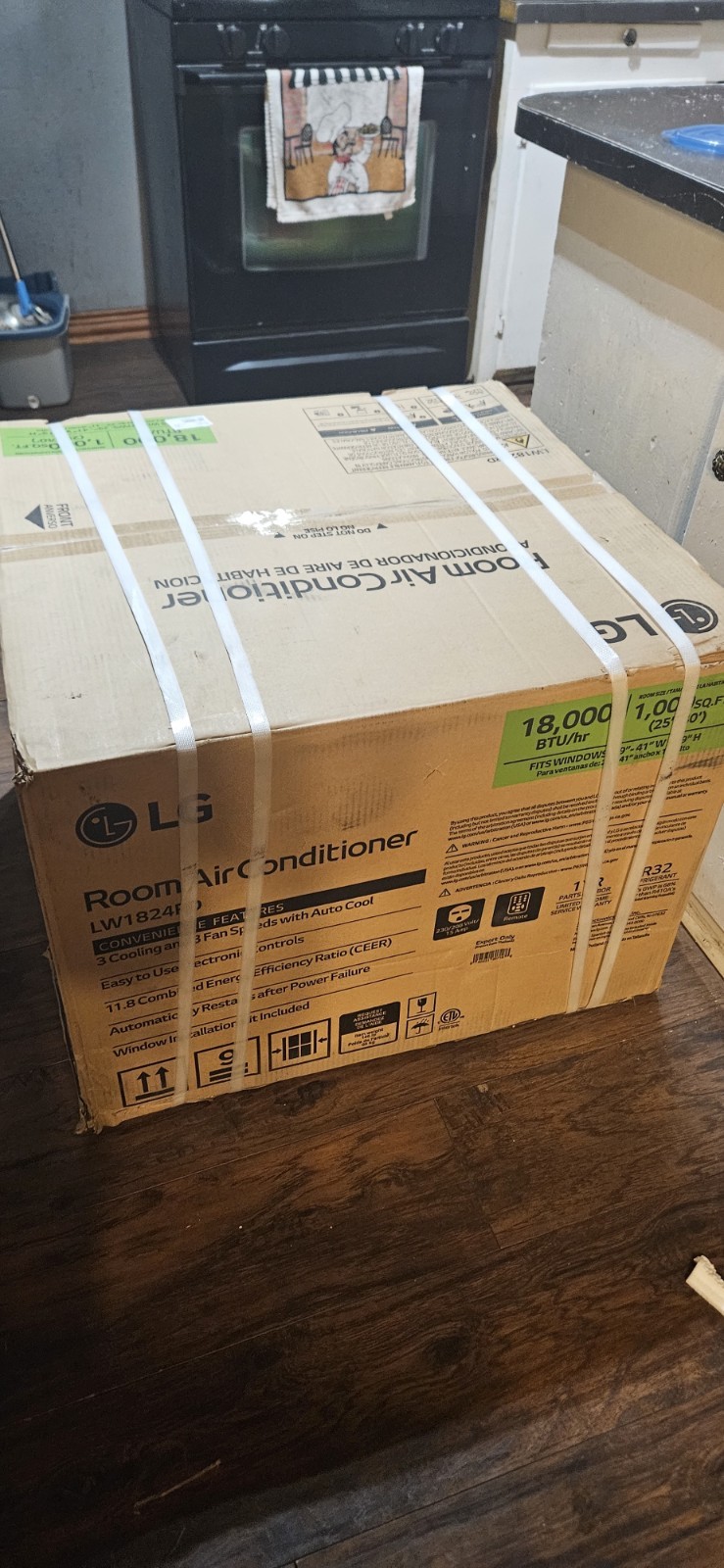 LG LW1824RD 18,000 BTU Window AC 230V R32 Remote/Timer White