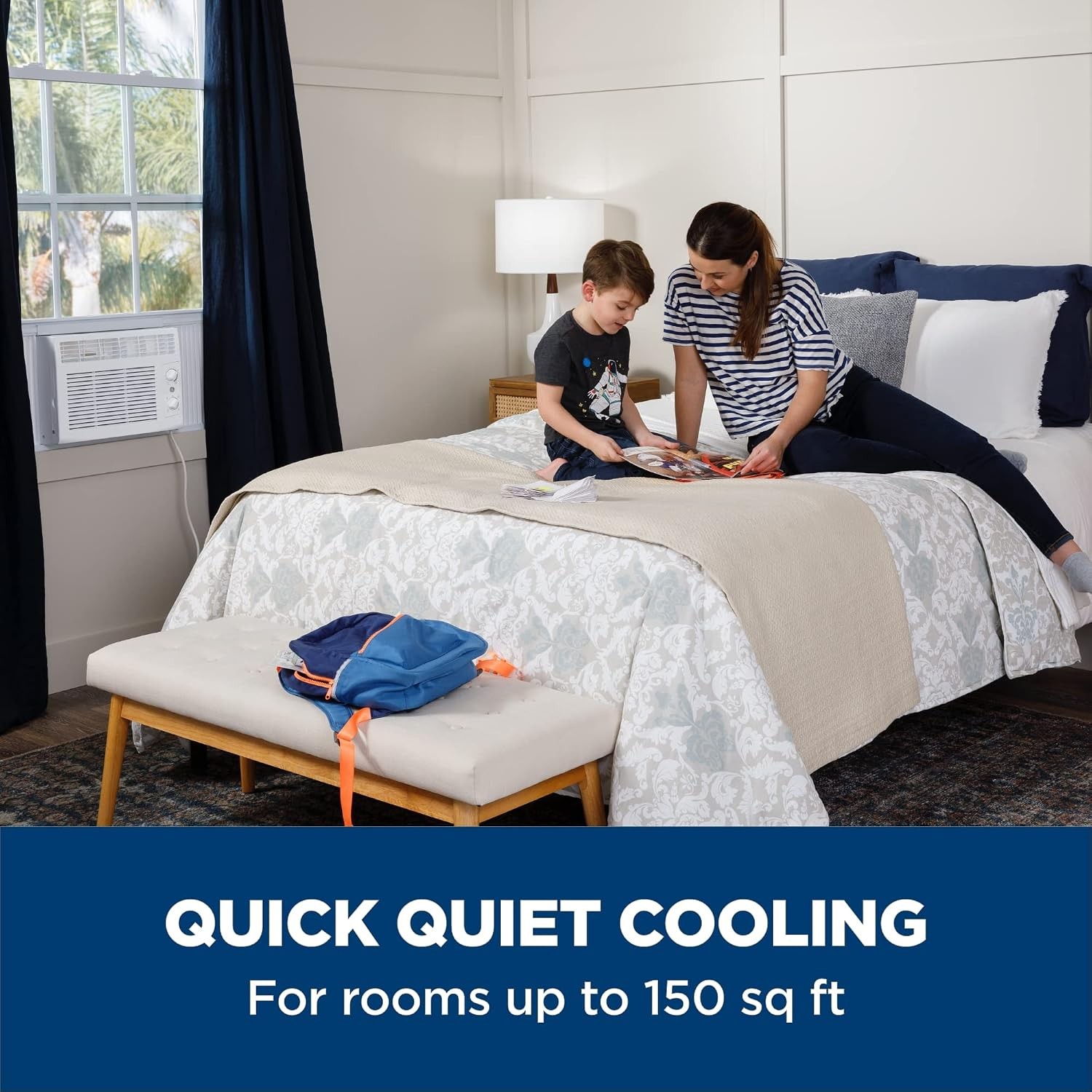 Window Air Conditioner Unit 5 000 BTU for Small Rooms up to 150 sq ft. with