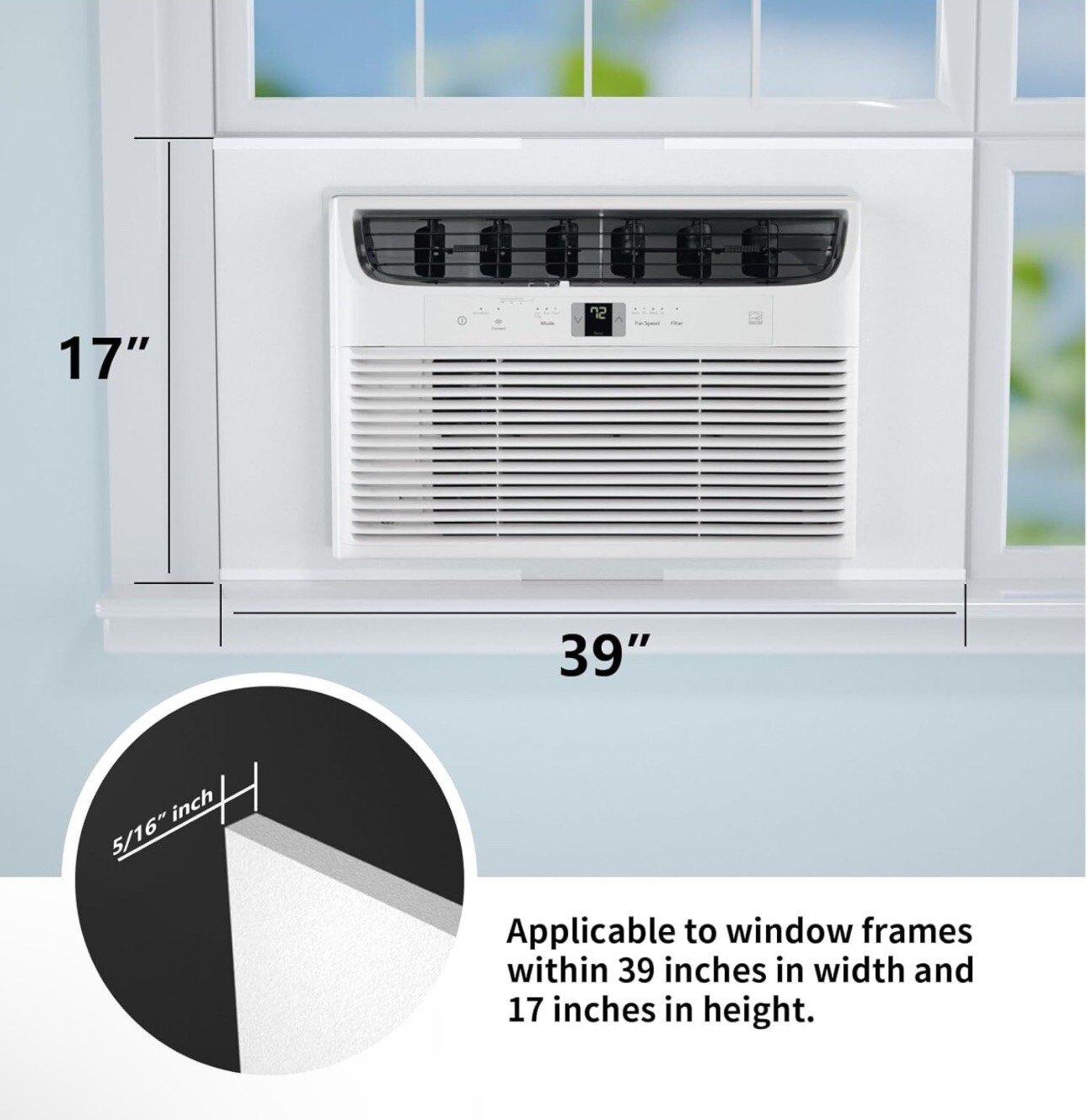 Window Air Conditioner Surround Foam Insulation Panel Ac Side Insulating