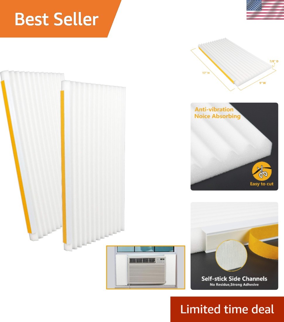 2-Pack Window AC Insulation Foam Panels – Energy Saving Comfort Solution