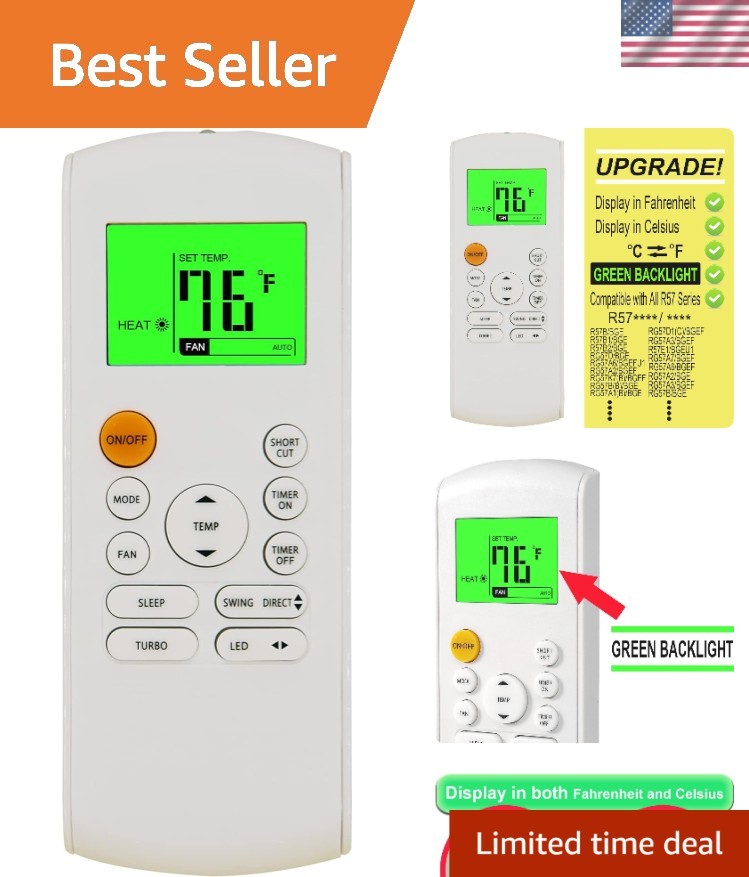 Replacement Remote Control for Midea MRCOOL FRIMEC Klimaire AC Air Conditione…