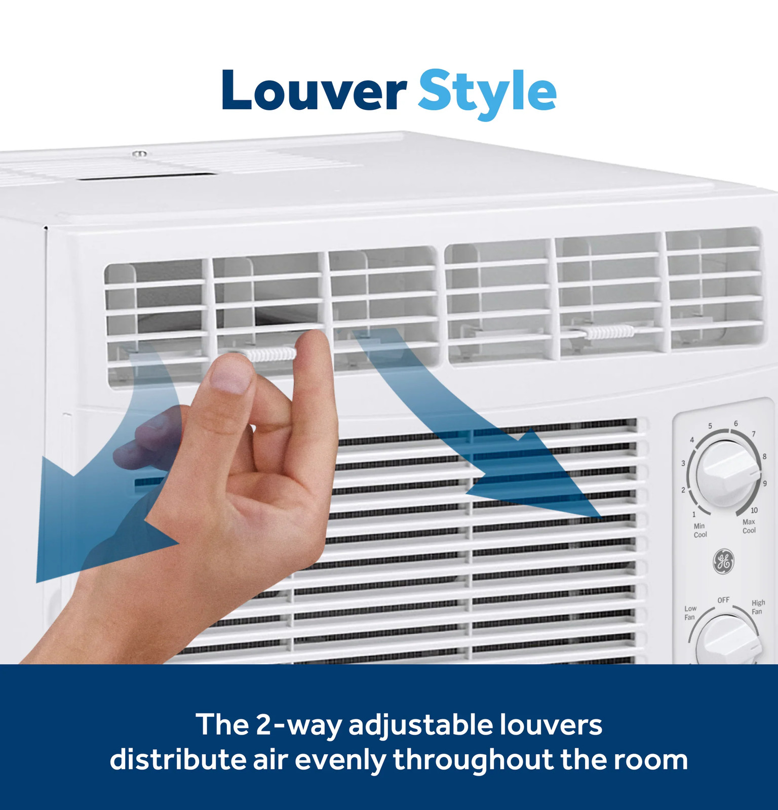 GE 5000 BTU Window Air Conditioner 115V Small Room 150 sq ft White