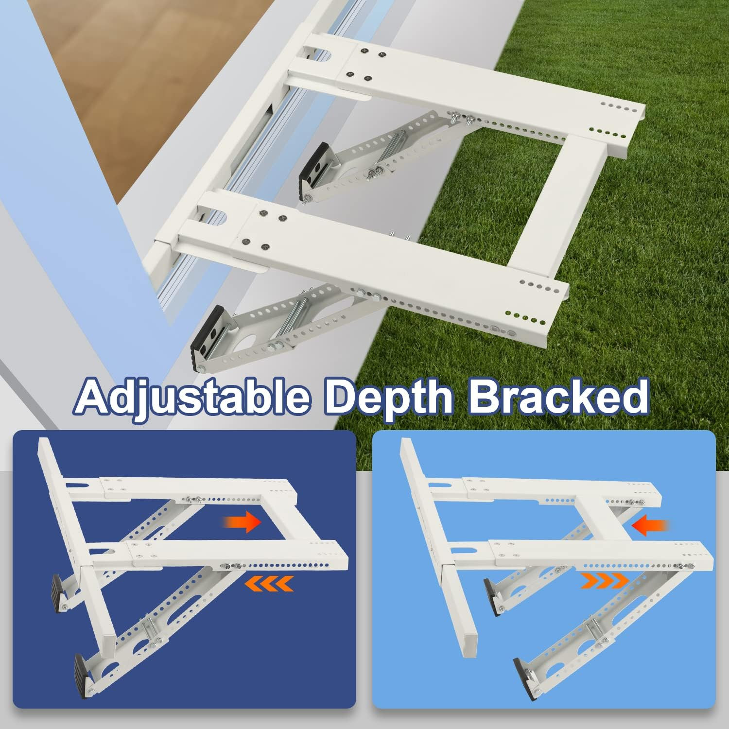 Window Air Conditioner Support Bracket, Universal Ac Window Bracket No Drilling