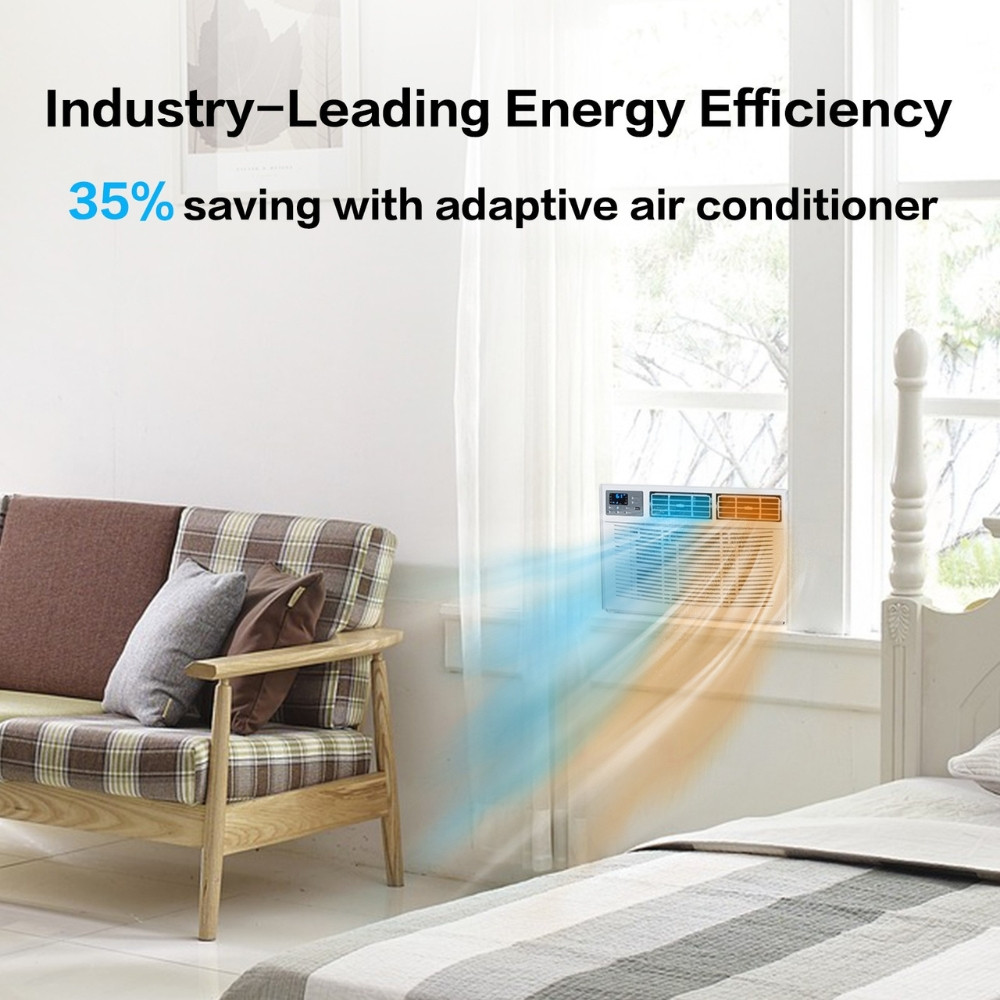 12000 BTU AC Heat & Cool Window Air Conditioner W/Wifi, Remote Control 550 sq.ft