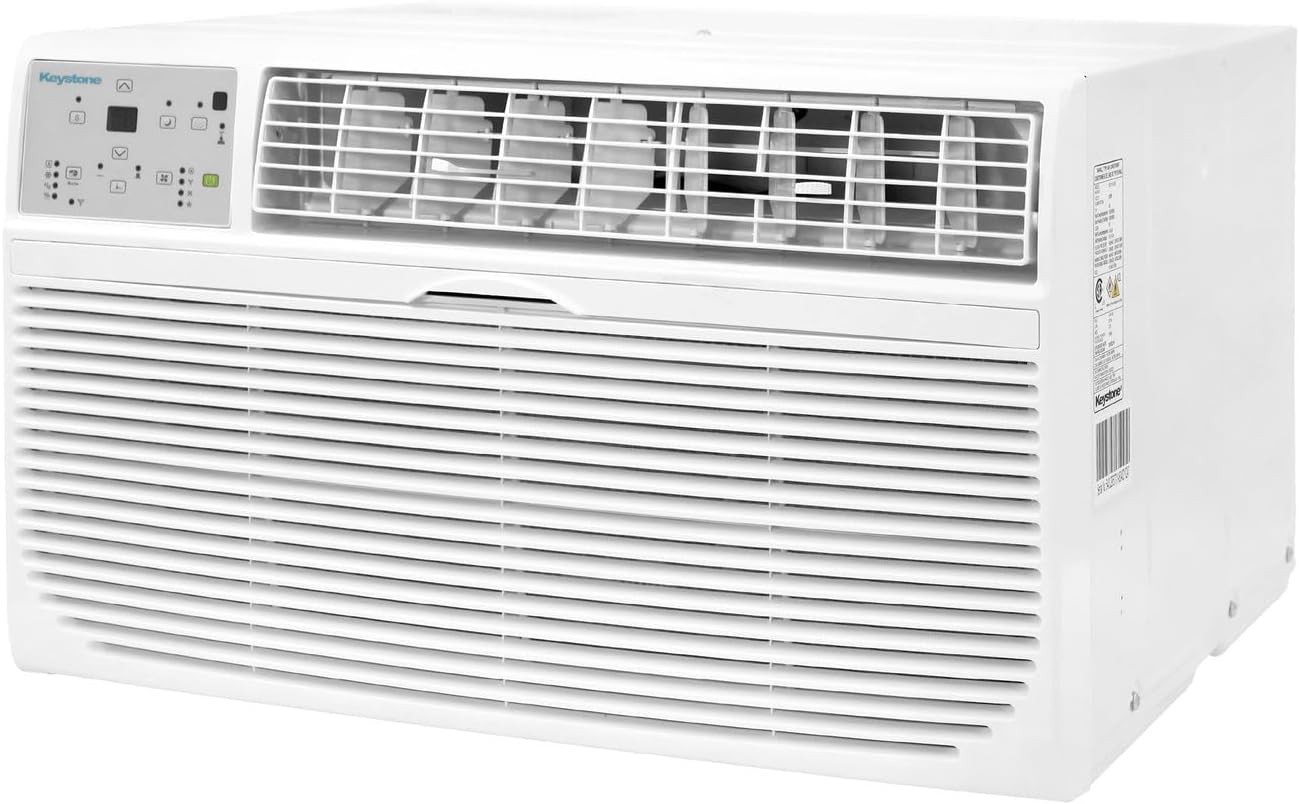 Keystone 8,000 BTU Wall Mounted Air Conditioner w/Supplemental Heat Dehumidifier