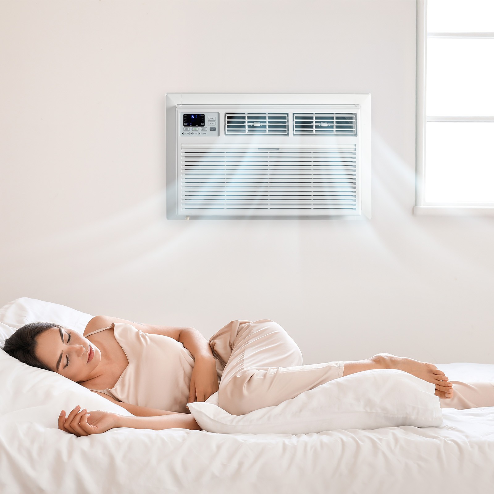 10000 BTU Cooling & Heating Through-the-Wall Air Conditioner App, Remote Control