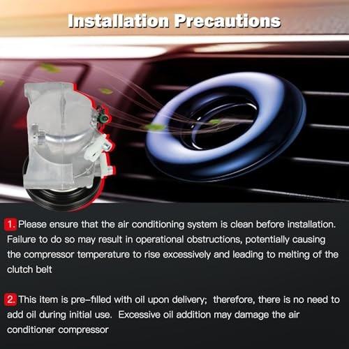 Air Conditioning Compressor for Smart Fortwo 1.0L 2008-2015 Replaces AC