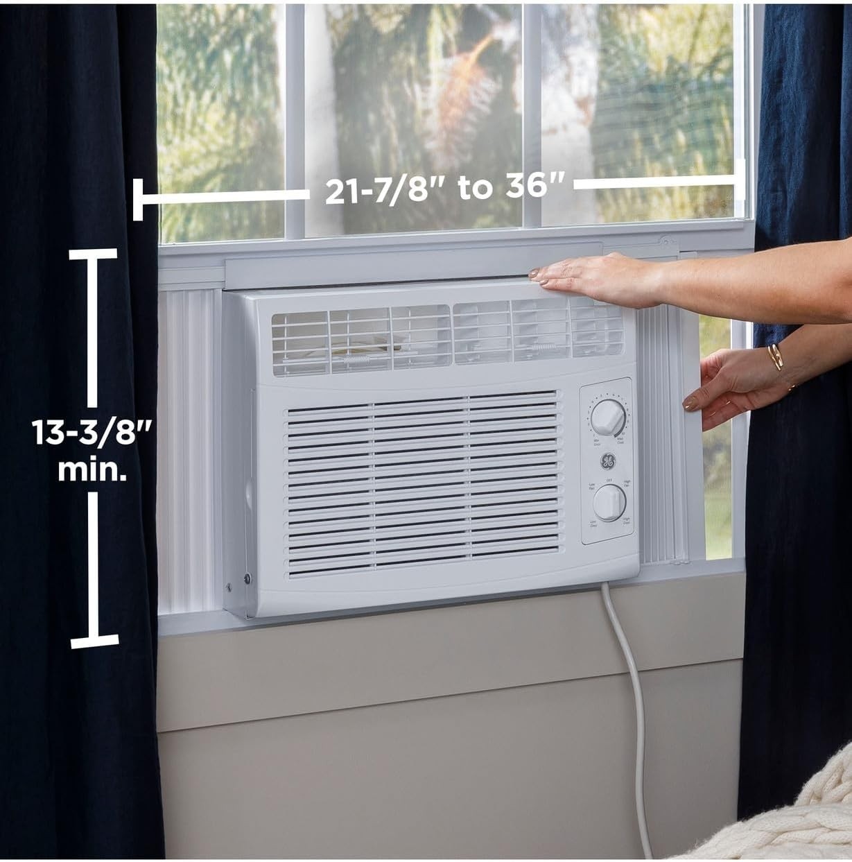 5,000 BTU Mechanical Window Air Conditioner Small Rooms up to 150 sq ft.