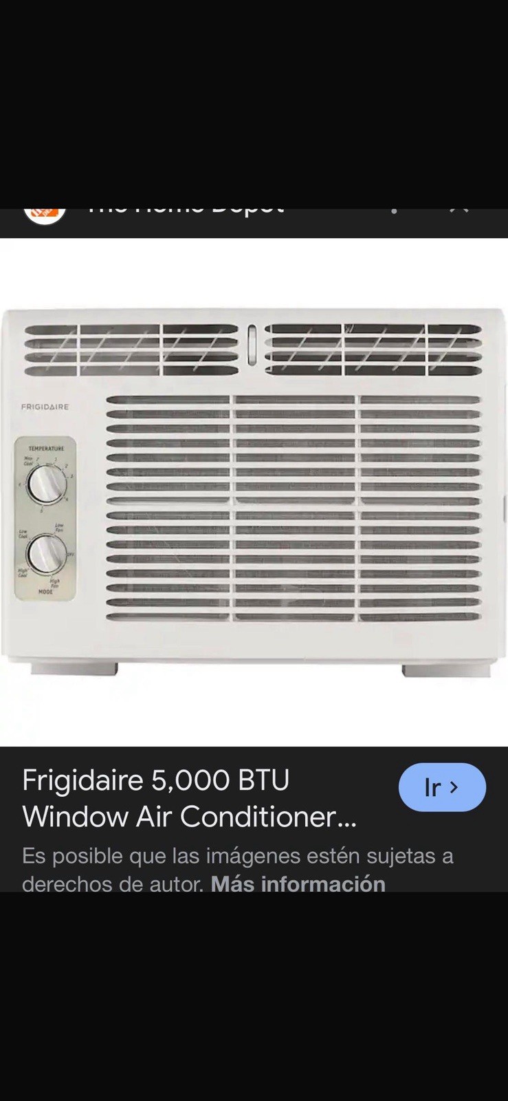 Frigidaire 5,000 BTU Window Air Conditioner White Rotary Knob Control