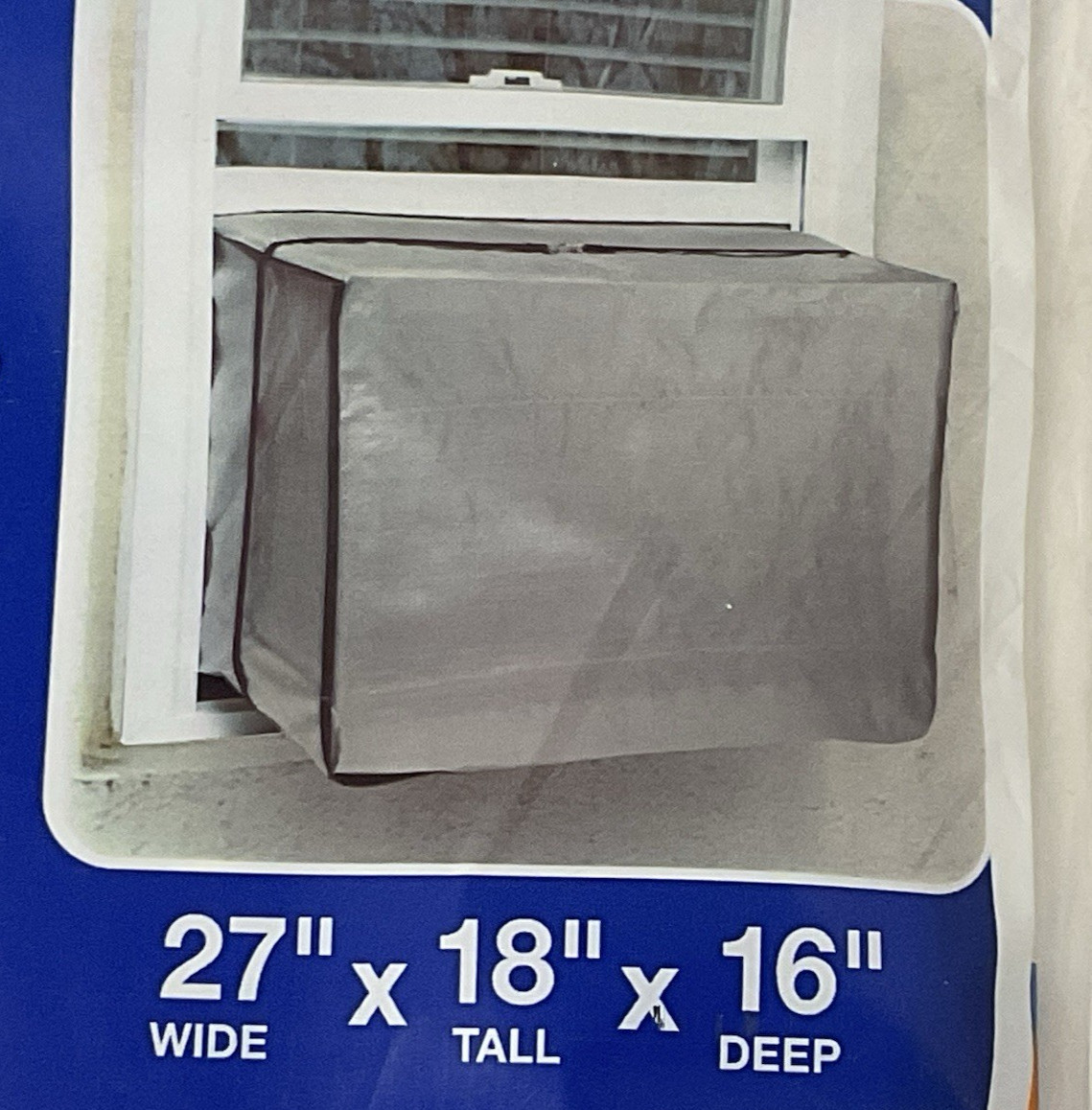 Frost King Window AC Cover Outdoor Water Resistant GREY GRIS AC2 27x18x16″