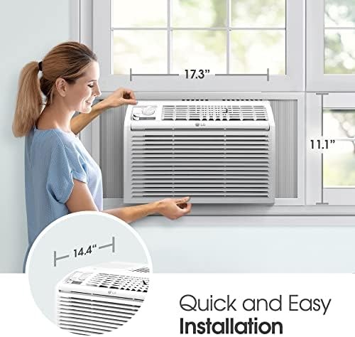 LG 5000 BTU Window Air Conditioners [2023 New] Easy Mechanical Control Ultra-…