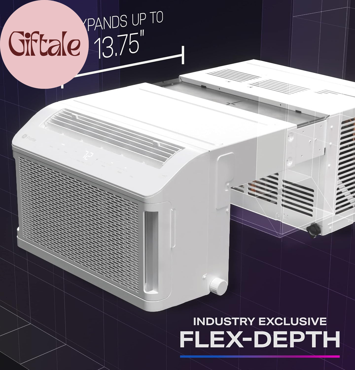 GE Clearview Window Air Conditioner Unit, 8,300 BTU, U-Shaped Adjustable Depth,
